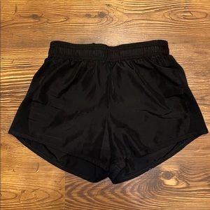 Black athletic shorts